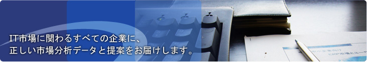 IT市場に特化したリサーチ、コンサルティング。中堅･中小企業市場、サーバ市場、アプリケーション市場、サービス / サポート市場などのリサーチ、分析、執筆に強い実績を持っています。